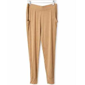 Plain Jane light brown pull on Jogger Lounge Pants with pockets Size Medium